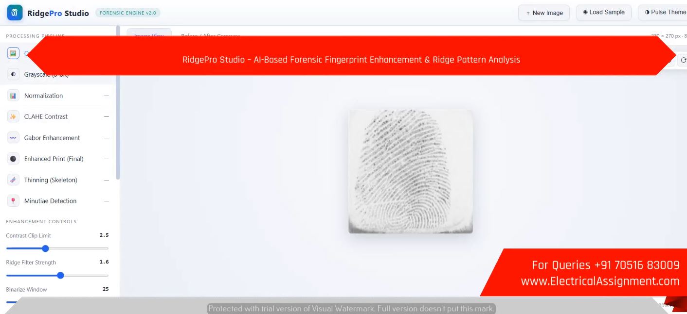 RidgePro Studio – AI-Based Forensic Fingerprint Enhancement & Ridge Pattern Analysis screenshot 4